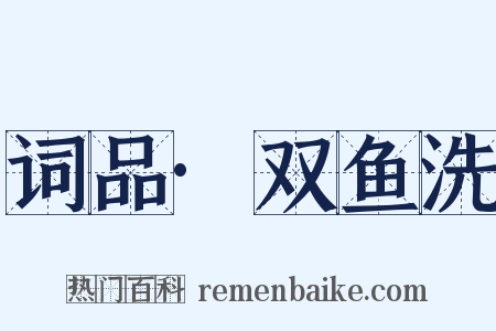 词品·双鱼洗是什么意思的图片